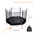 thumbnail image 2 of Trampolín 1.4m Alta Resistencia Con Red Seguridad Niños Xtellar negro, 2 of 4