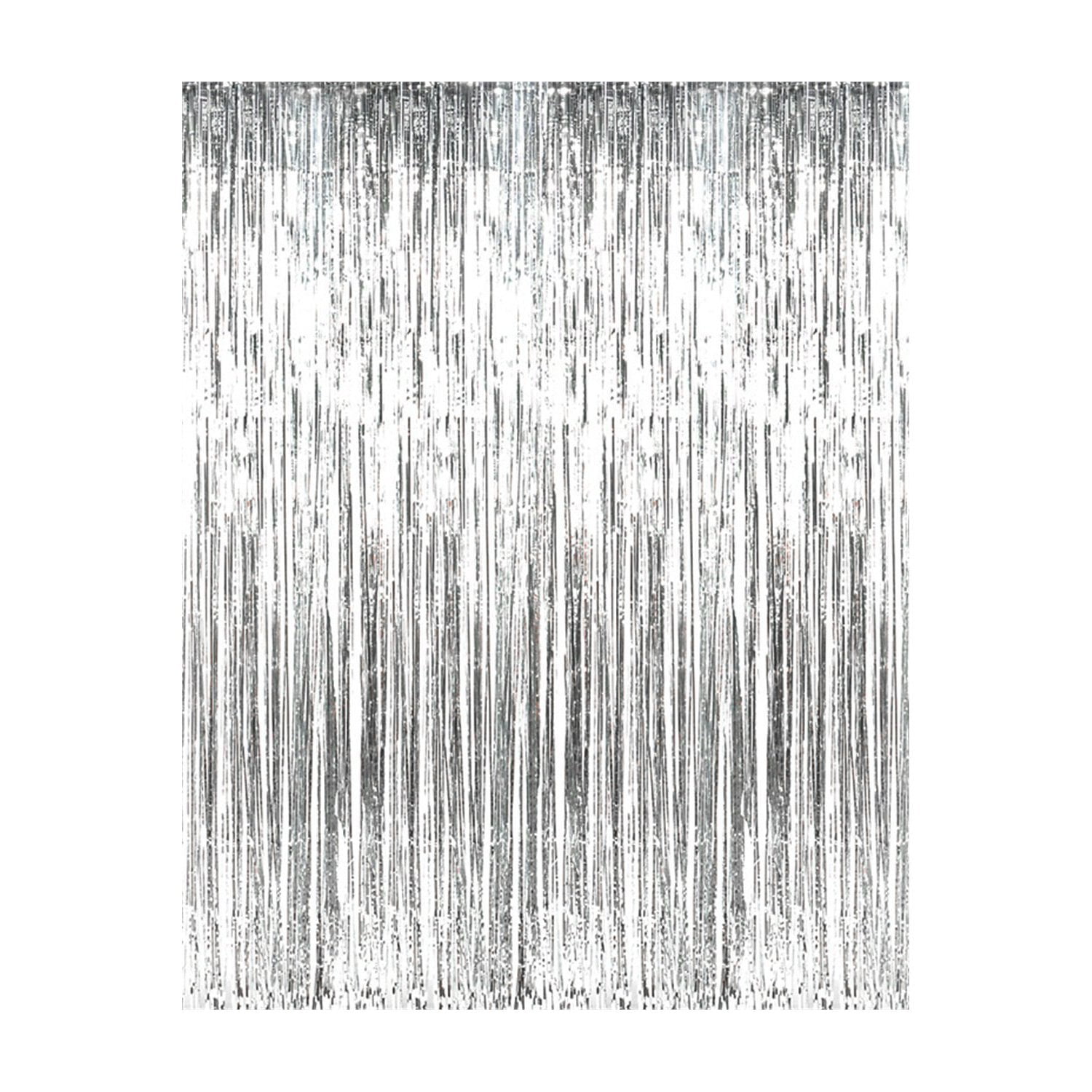 3x Door Tinsel Curtain Foil Fringe Wall Backdrop Tassels Decorations Gold/Silver 