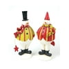 Set of 2 Christmas Whimsy Festive Snowman Figures with Scarf 19"