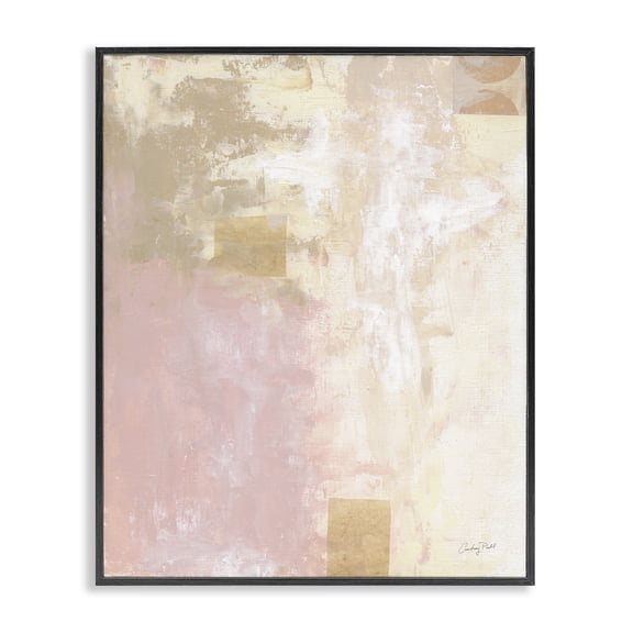 Stupell Industries Contemporary Modern Soft Pink Beige Abstract Morning Composition Black Framed Giclee Art, 11 x 14, by Courtney Prahl