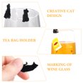 thumbnail image 3 of OUNONA 12Set Glass Markers Cat Kitchen Accessories Environmental Friendly Silicone for Wedding, 3 of 8