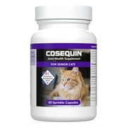 Nutramax Cosequin for Senior Cats Joint Supplement, Contains Glucosamine for Cats, Plus Chondroitin, Omega-3s and Beta-Glucan, Supports Joint, Skin, Coat, and Immune Health, Sprinkle Capsules 60 Ct.