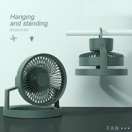 

Desk Fan Portable Desk Fan Rechargeable with LED Lights Small Desk Fan Mini Fans for Tents Travel Outdoor Camping