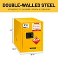 thumbnail image 5 of Fireproof Cabinet 18" x 18" x 23", Galvanized Steel Safety Cabinet, Fireproof Battery Charging Cabinet, for Commercial Industrial and Home Use, Yellow: Industrial & Scientific, 5 of 7