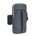 thumbnail image 1 of Hukapapa Bolsa de brazo para teléfono móvil para deportes al aire libre de fibra de poliéster, bolsa de muñeca impermeable universal, color gris, 1 of 5