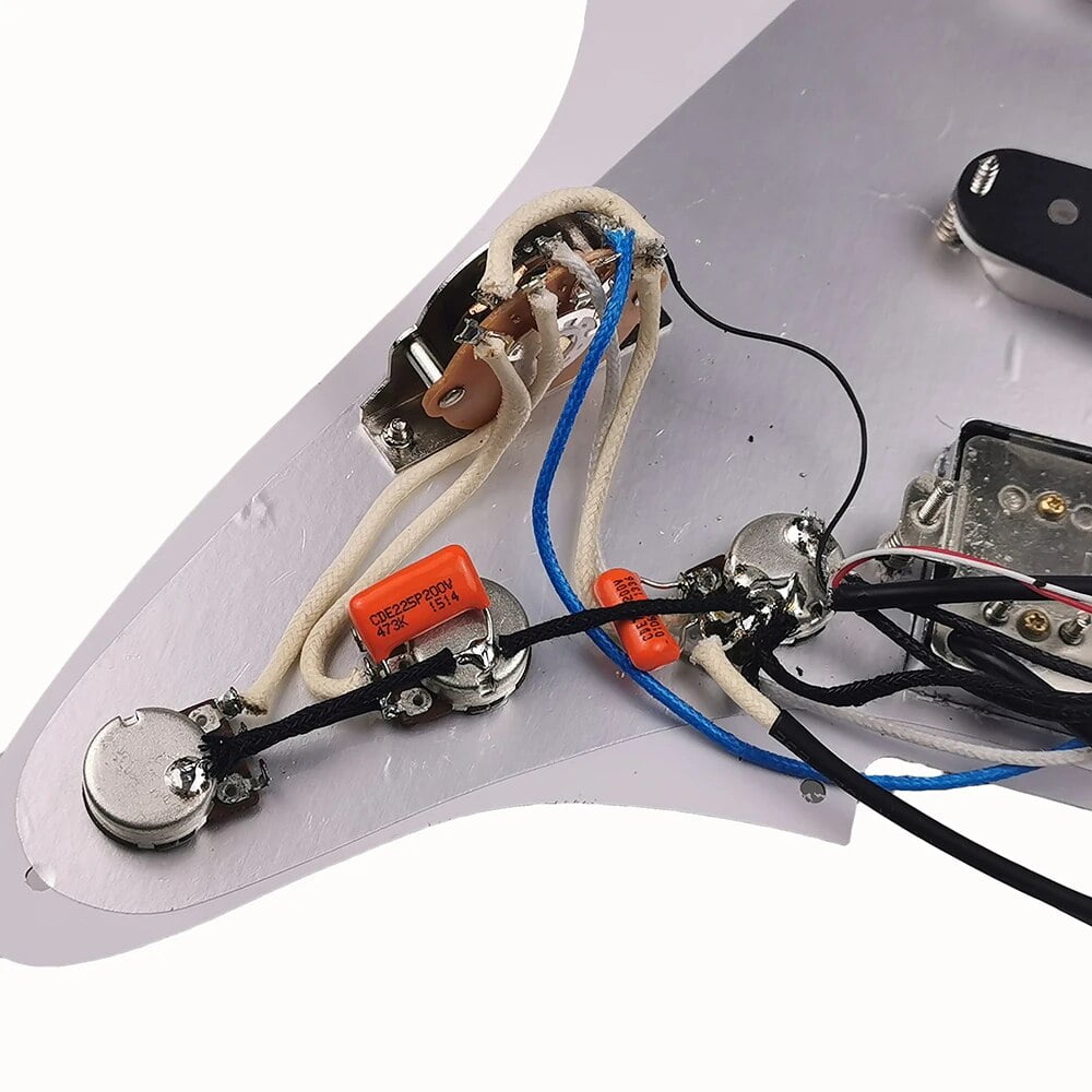 SSH Prewired Guitar Strat Pickguard Set Wilkinson Ainico 5 Humbucker Pickups Coil Splitting Switch Multi Switch Harnesses ,For Fender ST Electric Guitar Part Replacement
