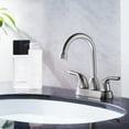 thumbnail image 1 of Bathroom Faucet - Bathroom Sink Faucet 2 Handle Brushed Nickel Lavatory Faucets Set with Pop-up Drain and Water Hoses, 1 of 6