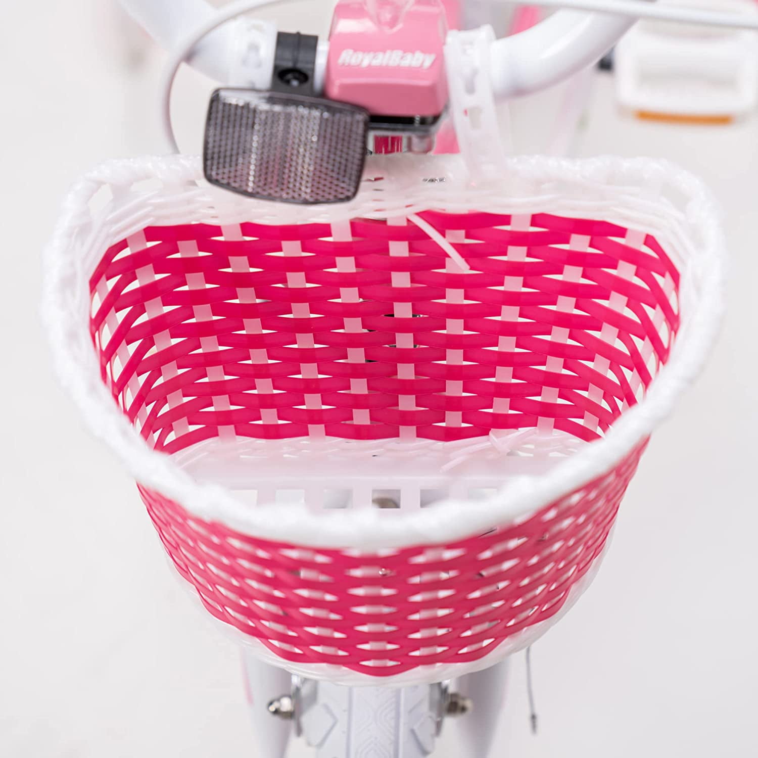 RoyalBaby Stargirl Kids Bike 18 Inch Girls Bicycle for Children with Kickstand Basket Rose Pink