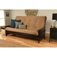 thumbnail image 2 of Pemberly Row Queen Futon with Suede Fabric Mattress in Tan and Espresso, 2 of 3