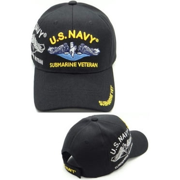 US Military Navy Submarine Veteran Black Baseball Hat Cap