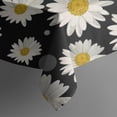 thumbnail image 5 of Black White Flower Pattern Square Tablecloth,Waterproof Square Table Cover,Wipeable Spillproof Washable Table Cover for Home Kitchen Party Decor 42"X42"(107x107cm), 5 of 6