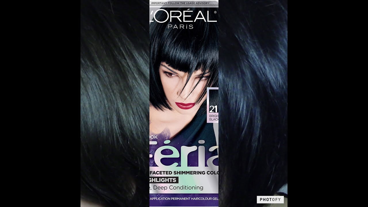 L'Oreal Feria Multi-Faceted Shimmering Colour, 21 Bright Blackch - (Pack of 3)