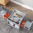 thumbnail image 5 of 4 in 1 Kids Table and Chair Set, Wooden Toddler Activity Table with Storage Drawer for Toddlers Drawing, Reading, Crafts, Art, 2 in 1 Detachable Tabletop Table Set for Nursery Playroom, 5 of 7