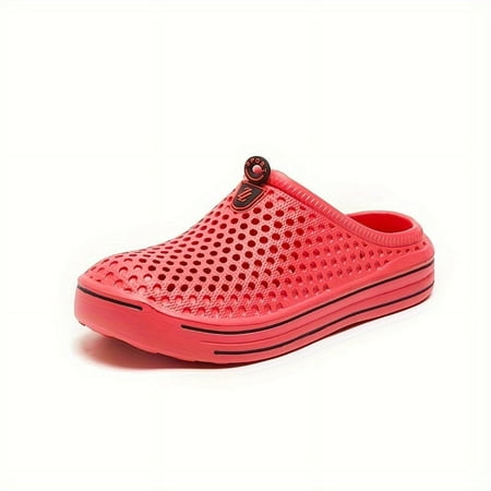 

HOLEX 2024 Outdoor Garden Shoes， Men s Slides Slip-on Closed Toe Sandals Soft Sole Walking Shoes Beach Sandals