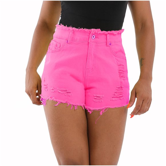 PBNBP Denim Shorts Women Distressed Jeans Shorts for Women Frayed Raw Hem Shorts Mid Waisted Summer Outdoor Cool Shorts