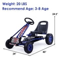 thumbnail image 7 of Infans Go Kart 4 Wheel Pedal Powered Kids Ride On Toy w/ Adjustable Seat Blue, 7 of 7