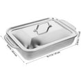 thumbnail image 2 of Luxshiny Stainless Steel Rectangular Serving Dish - 1-Piece Cookware and Serving Tray for Kitchen and Dining, 2 of 8