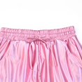 thumbnail image 3 of Shorts metálicos holográficos rosa brillante para mujer Perfashion, 3 of 7