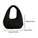 thumbnail image 2 of Bolso La Nube La Nube Ocio Las Mujeres Bolso La Playa Paja Hombro Con Ñit (negro), 2 of 6
