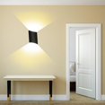 thumbnail image 2 of Lámpara de pared LED moderna impermeable de 12W iluminación de pared de aluminio para interiores y exteriores, 2 of 6