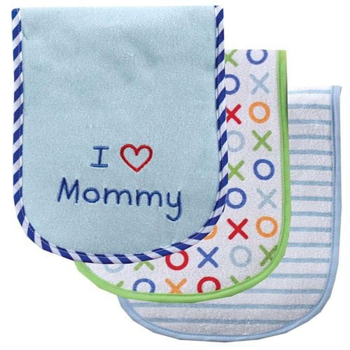 I Love Daddy Luvable Friends 3 Piece Burp Cloth with Fiber Filling for Girls 