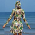 thumbnail image 4 of Trajes de Baño de Bikini de Mujer con Correas Impresas V Sexy Split Set de Tres Piezas, Diseño de Corte Alto para la Piscina de Playa Y las Vacaciones de Verano, 4 of 9