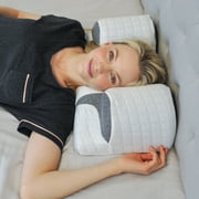Wondertech® Ergonomic Memory Foam 2 in 1, Back Sleep Training Pillow & Shoulder Pain Relief Arm Hole Pillow with Cooling Cover