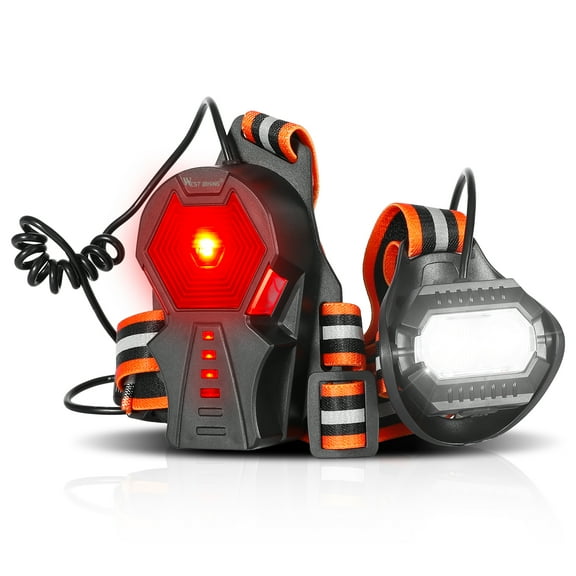 West Biking Running Light USB Rechargeable Waterproof Outdoor Sports Chest Lamp
