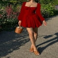thumbnail image 2 of Mini-robe de Soirée à Manches Longues pour Femme, 2 of 6