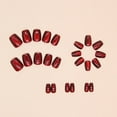 thumbnail image 3 of Burgundy Red Press On Nails, Reusable Fake Nails for Women, Artificial Fingernails Full coverage, Ultra Thin & Bend-Resistant, DIY Nail Art Design at Home Gifts for Women & Teens, 3 of 7