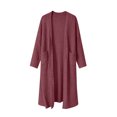 thumbnail image 5 of APEXFWDT Long Ribbed Cardigan Women Open Front Long Sleeve Maxi Duster Knit Sweater with Pockets, 5 of 8