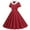 Red, variant on Summer Foreign Trade Explosion Women's V Neck Short Sleeved Solid Color Retro Double Button Big Swing Dress Petite Midi Dress Short T Shirt Dresses for Women Denim Midi Dress Summer Dress with Sleeves