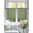 thumbnail image 4 of Sage Green Floral Sheer Curtains 54 Inch Length 2 Panels for Living Room, Spring Flowers Voile Kitchen Curtain Set, Luxury Privacy Drapes Window Treatment for Bedroom, 4 of 7