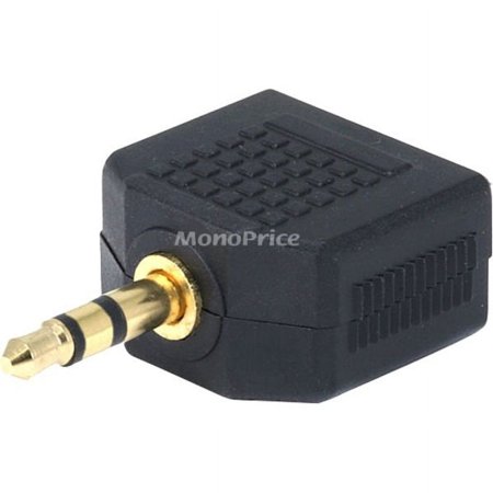 UPC: 0844660072041 | Monoprice 3.5mm TRS Stereo Plug to 2x 3.5mm TRS Stereo Jack Splitter Adapter  Gold Plated