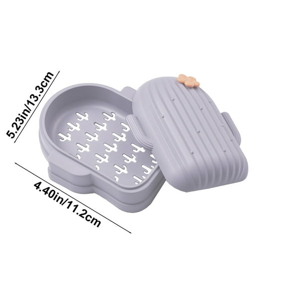 Qholemyo Compact Portable Soap Box With Drainage Tray Soap Container For Bathroom Travel And Kitchen Strong Plastic Material Easy To Clean And Store Bar Soap Case