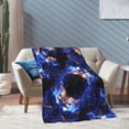 thumbnail image 4 of XMXT Throw Blankets, Abstract Art Flame Print Bed Blanket for Bedroom Sofa, 50 x 70 inches Black, 4 of 9