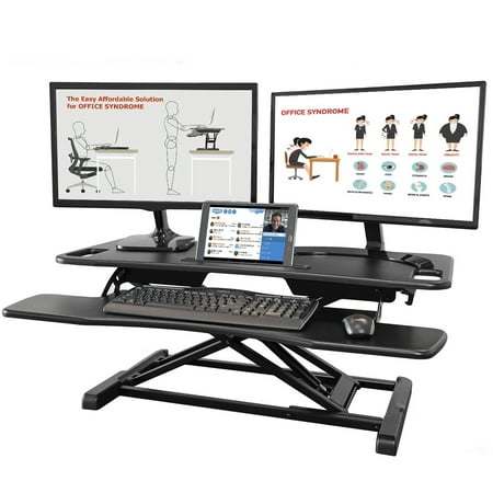 AdvanceUp 2-Tier Standing Desk Converter Adjustable Workstation,