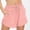 *Pink, variant on ClodeEU Women's Solid Color Drawstring Elastic Waist Knee Length Shorts ,Casual Summer Bermuda Pants Gray,Womens Plus XL