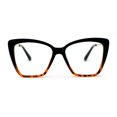 thumbnail image 1 of Womens Oversize Cat Eye Chic Blue Light Filtering Computer Eyeglasses Black Tortoise, 1 of 4