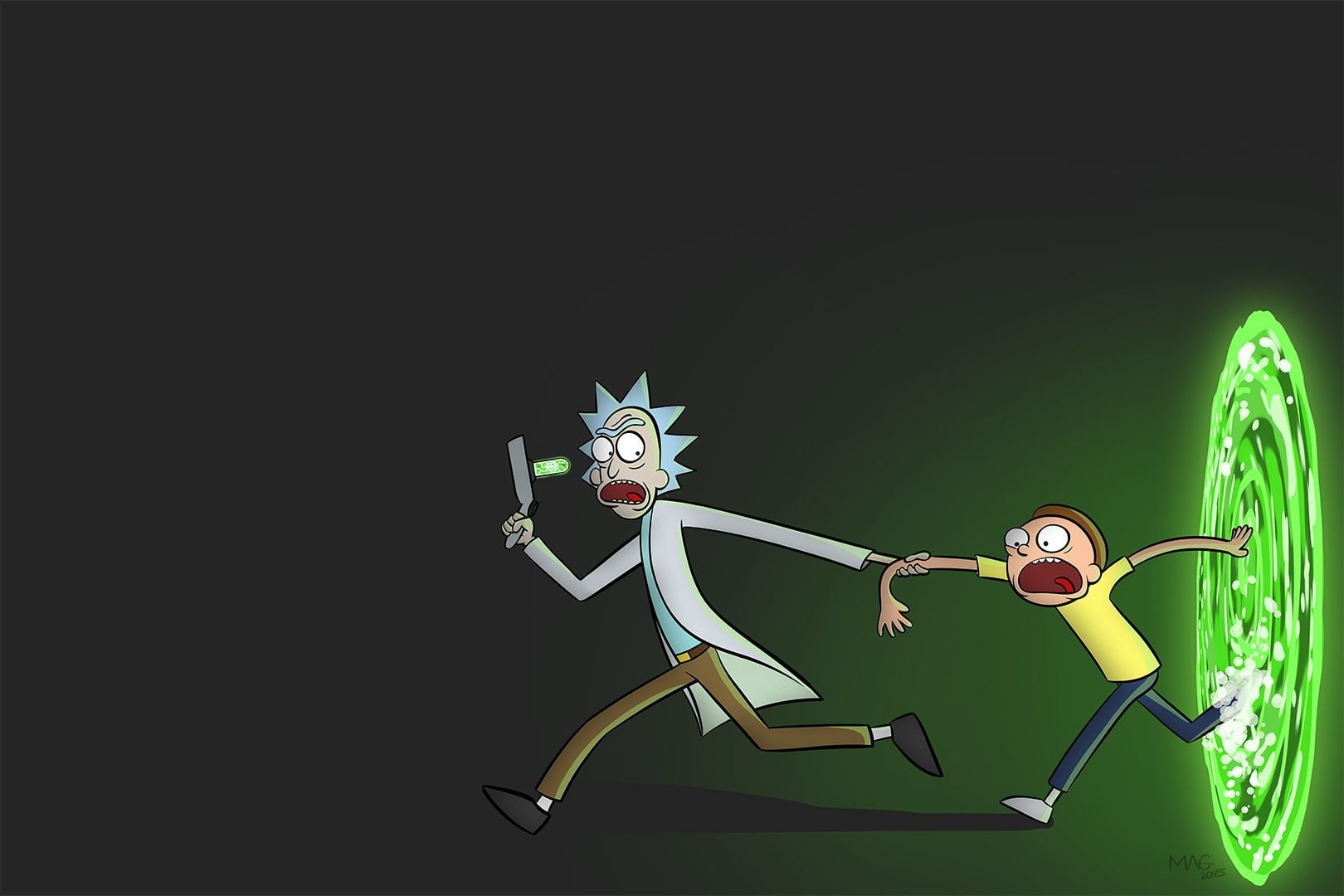 7.5 Inch Edible Cake Toppers Rick and Morty Portal Themed Birthday Party Collection of Edible Cake Decorations