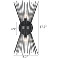 thumbnail image 2 of 2-Light Black Wall Sconce Lamp Mid Century Modern Starburst Sconce Wall Lighting, 2 of 7