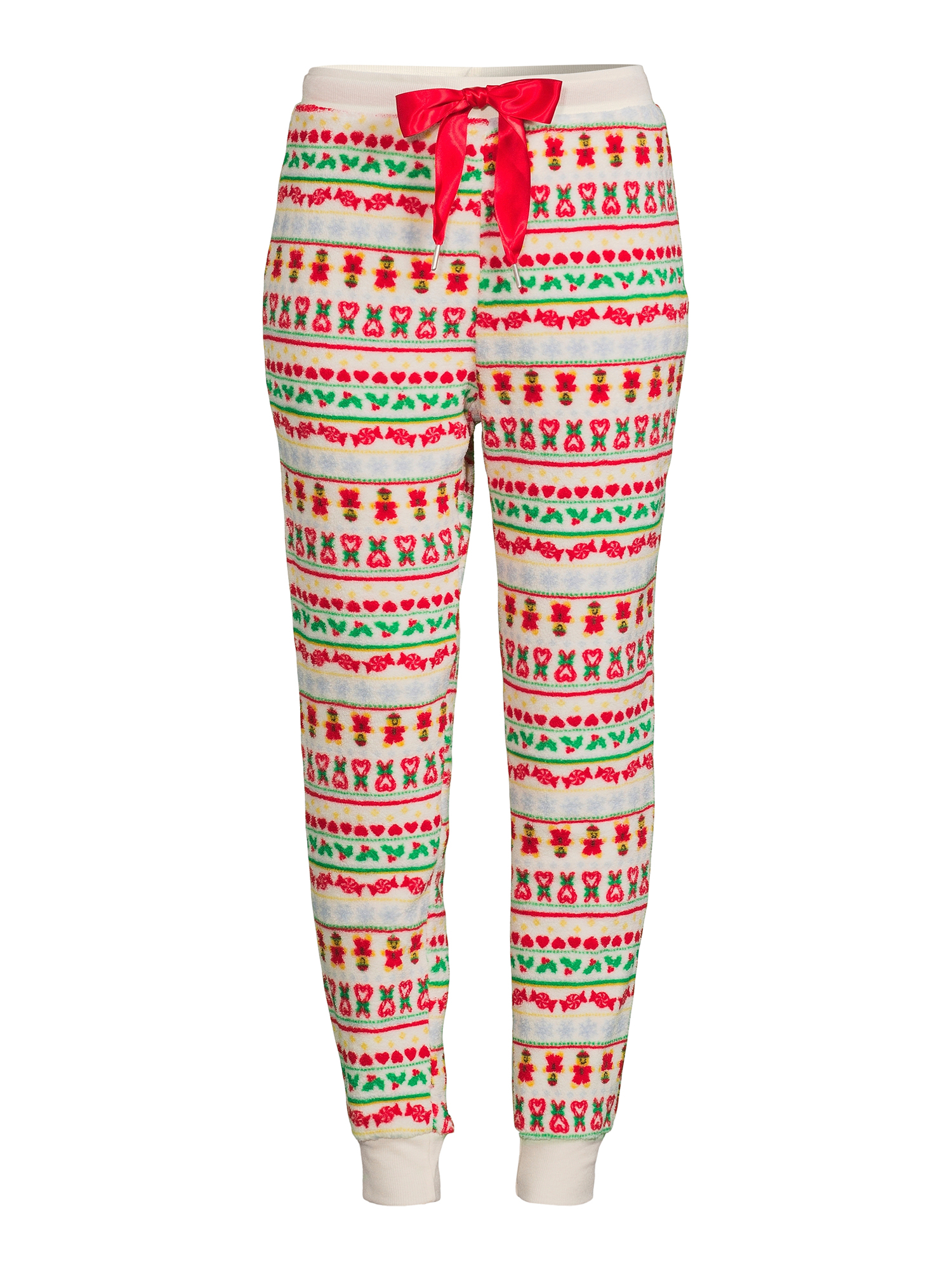 Derek Heart Juniors' Christmas Holiday High Rise Print Jogger Pants - image 5 of 5