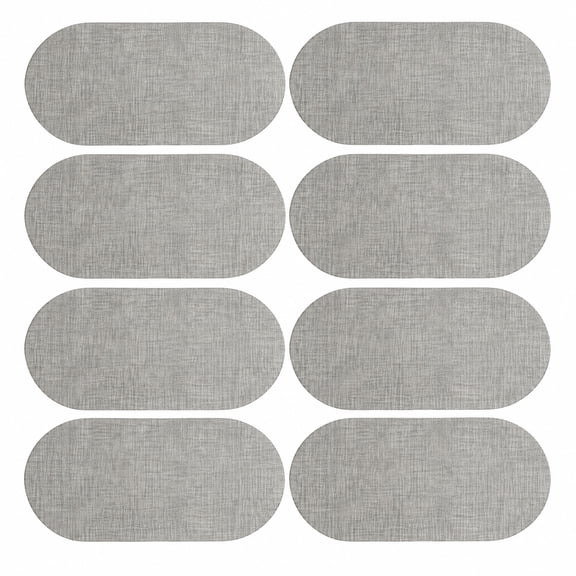Pcs Oval Faux Leather Placemats,16.93 X 11.81 Inch,Waterproof Oil‑Proof Heat‑Resistant Table Mats,Washable Foldable For Dining Table Kitchen Home Decor