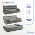 thumbnail image 3 of LASE Muebles Sofá Cama Matrimonial Río Reclinable 3 Posiciones Sala Lino Azul, 3 of 5