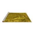 thumbnail image 2 of Ahgly Company Machine Washable Indoor Square Oriental Yellow Industrial Area Rugs, 3' Square, 2 of 4