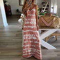 thumbnail image 2 of Henpk Summer Dresses for Women Striped T Shirt Dress Casual Midi Dress Short Sleeve Sundress with Pockets Fashion Holiday Summer Sleevess Stripe Printed V Neck Sexy Casual Long Maxi Dress Pink XXXXXL, 2 of 7