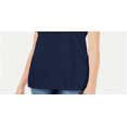 thumbnail image 3 of Karen Scott Women's Braided Neck T-Shirt Blue Size Small, 3 of 3