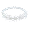 thumbnail image 2 of Liguero con encaje Floral para novia, liguero, grueso para pierna, adorno de para fiestas, graduación, boda, lanzamiento de liga, Blanco BLESIY liga nupcial de la boda, 2 of 8