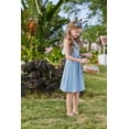 thumbnail image 4 of Arshiner Girls Dress One Shoulder Formal Ruffle Trim Birthday Party Dresses with Belted Pockets, 4 of 7