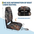 thumbnail image 2 of Folding Boat Seats, High Back Fishing Boat Seat, Comfortable Boat Chairs with Thick Sponge Padding and Hinge for Sightseeing Boat, Speedboat, 2 of 7